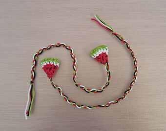 Marcador de sandía tejido a crochet, ¡lo recaudado será donado!