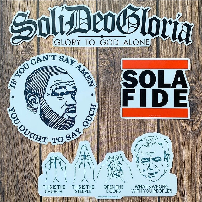 Reformed Stickers Soli Deo Gloria Sola Fide RC Sproul Etsy