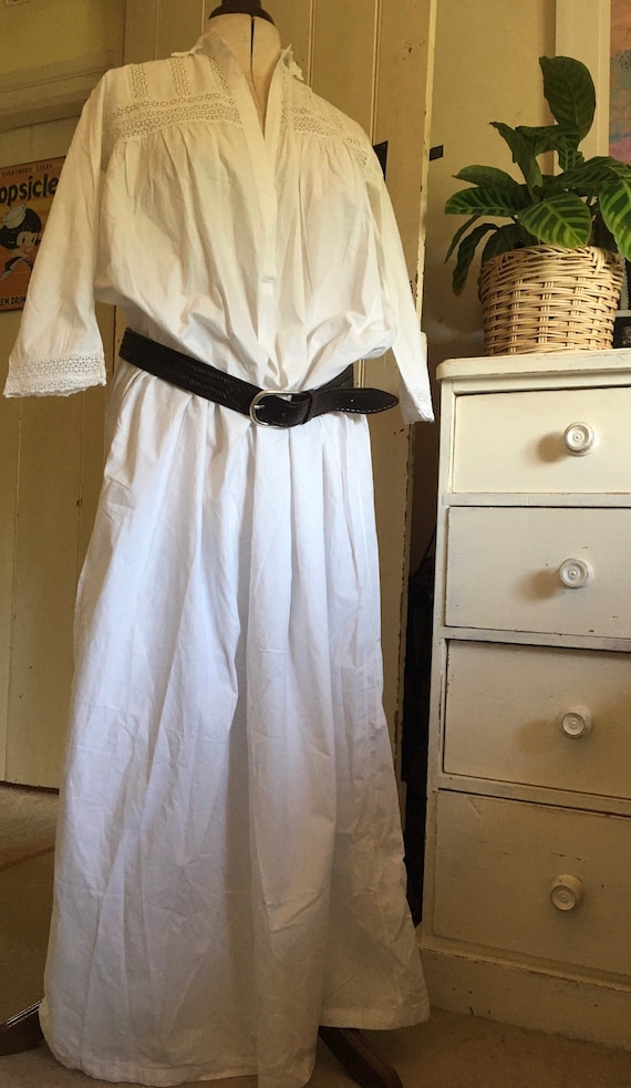 Antique white Victorian nightgown