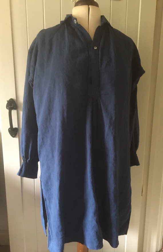 Artist antique French linen smock