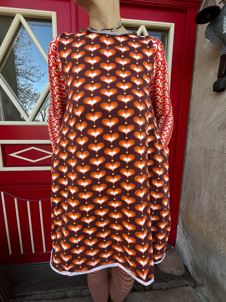 Froeken Frida Jersey Kleid Anouk, Retro orange Bild 1