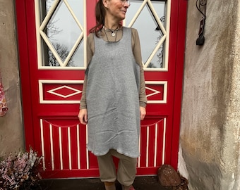 Froeken Frida sweaty apron dress, grey, organic
