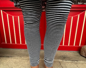 Froeken Frida Leggings black/white stripes