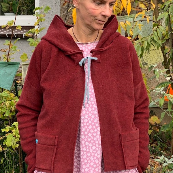 Froeken Frida Zipfel-Kapuzen Fleecejacke, BIO