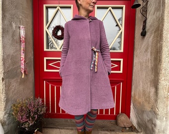 Froeken Frida hooded Fleece coat