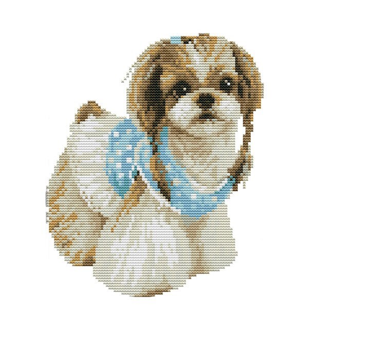 Dog 11ct Counted Cross Stitch Kit 26 x 33 cm Etsy.de