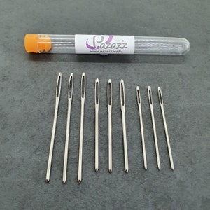 Large Eye Sewing Needle Set – 9 Count – 3 Sizes - Travel Size / Sewing Tool  / Crochet Tools / Amigurumi / Craft Supplies / Craft tools
