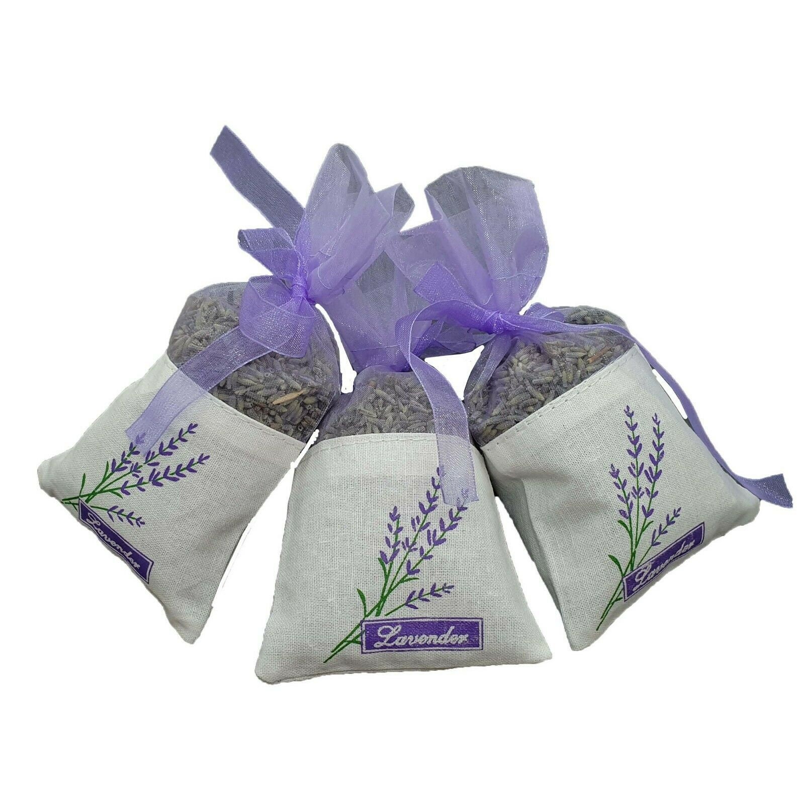 Lavender Bags Filled With Dried Lavender Light Purple Organza Etsy UK