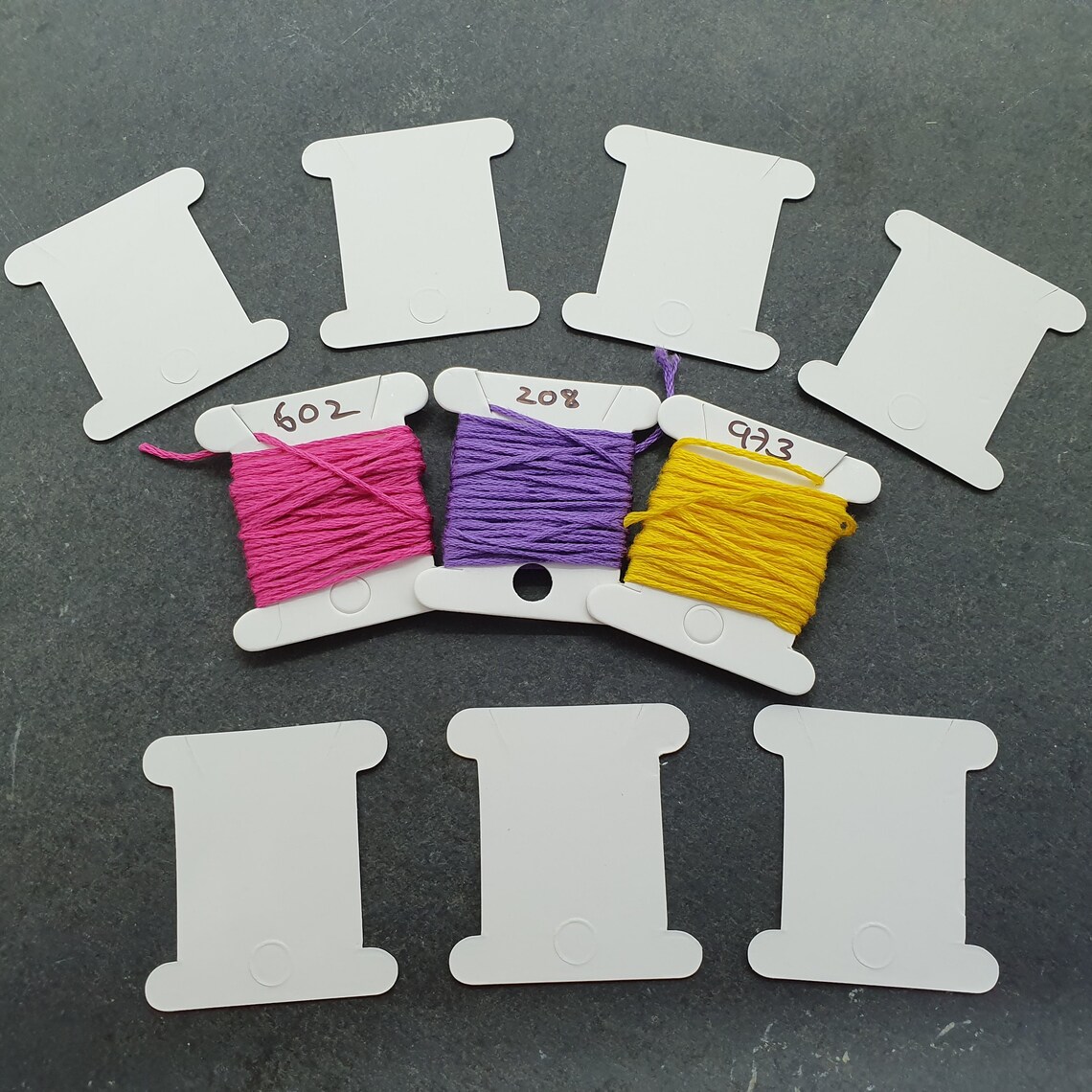 Cardboard Embroidery Thread Bobbins Floss Cards Pack of 200 Etsy