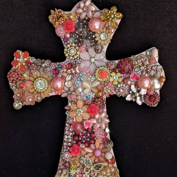 Pink Wall Cross Etsy