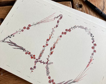 Ruby Anniversary Card, Ruby Wedding Anniversary, Anniversary Card, 40th Wedding Anniversary, Personalised Anniversary Card, 40 Card