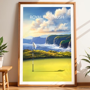 Royal Portrush Golf Course Art Print - The Open, Northern Ireland Golf Poster