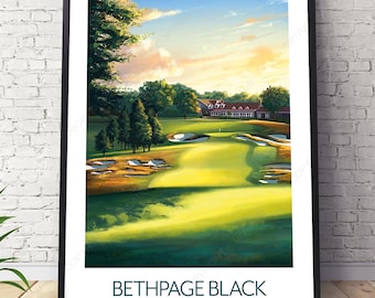 Bethpage Black Golf Print - New York Golf Course Wall Art