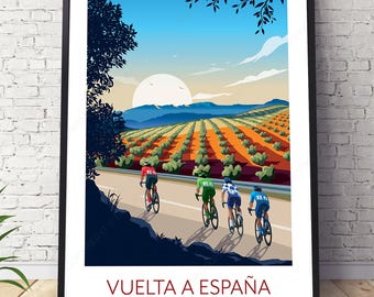 Vuelta a España Cycling Print - Tour of Spain Poster
