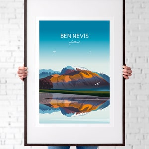 Ben Nevis Print - Scotland Travel Poster