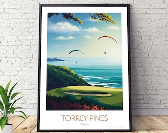Torrey Pines Golf Print - San Diego, California Travel Wall Art