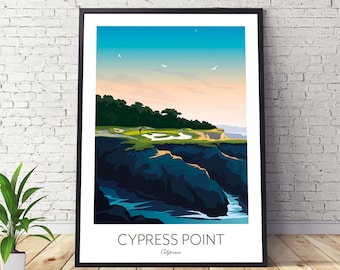Cypress Point Golf Poster - Pebble Beach California