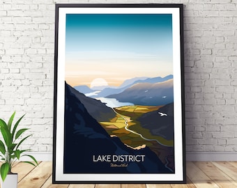 Lake District Art Print: UK National Park Hiking Landscape