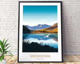 Snowdonia National Park Print: Wales Mountain Landscape Art