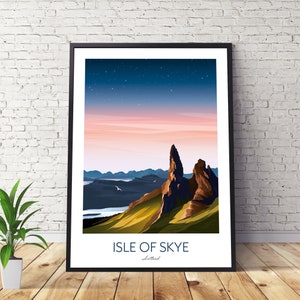 Impresión de la Isla de Skye - Cartel de viaje de Escocia