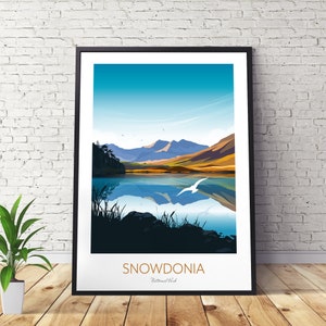Snowdonia National Park Print: Wales Mountain Landscape Art