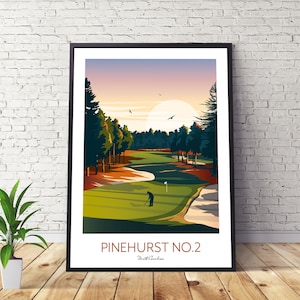 Pinehurst Golf Poster - North Carolina - No.2 Golf Platz