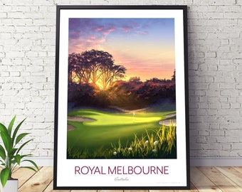 Royal Melbourne Golf Print: The West Course 5th Hole, Australia