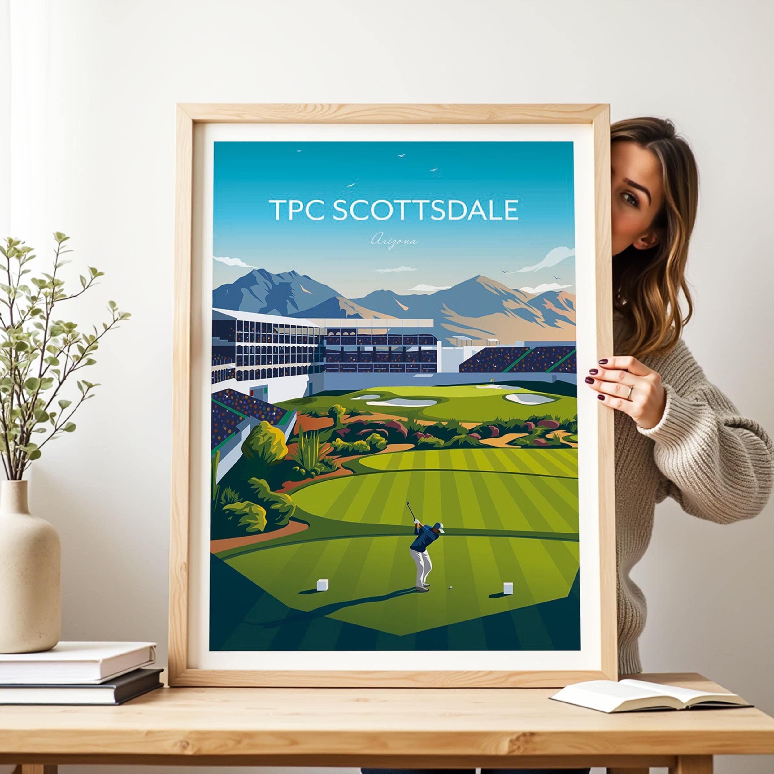 WM Phoenix Open Golf Poster - TPC Scottsdale Stadion Platz Platz 16 Loch, Arizona