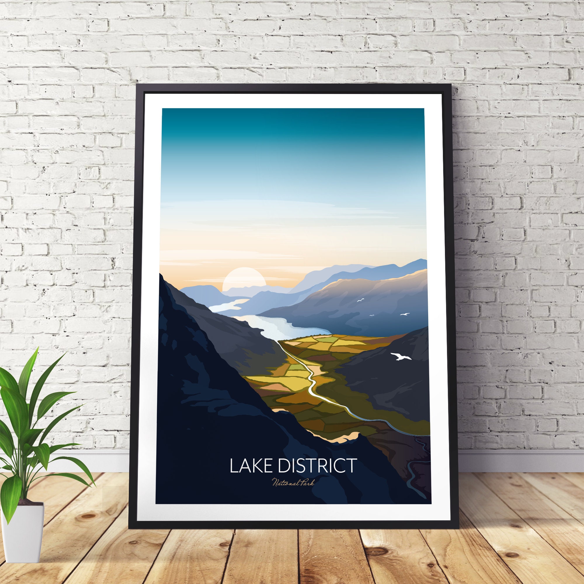 Lake District Art Print UK National Park Cumbria Hiking Etsy UK