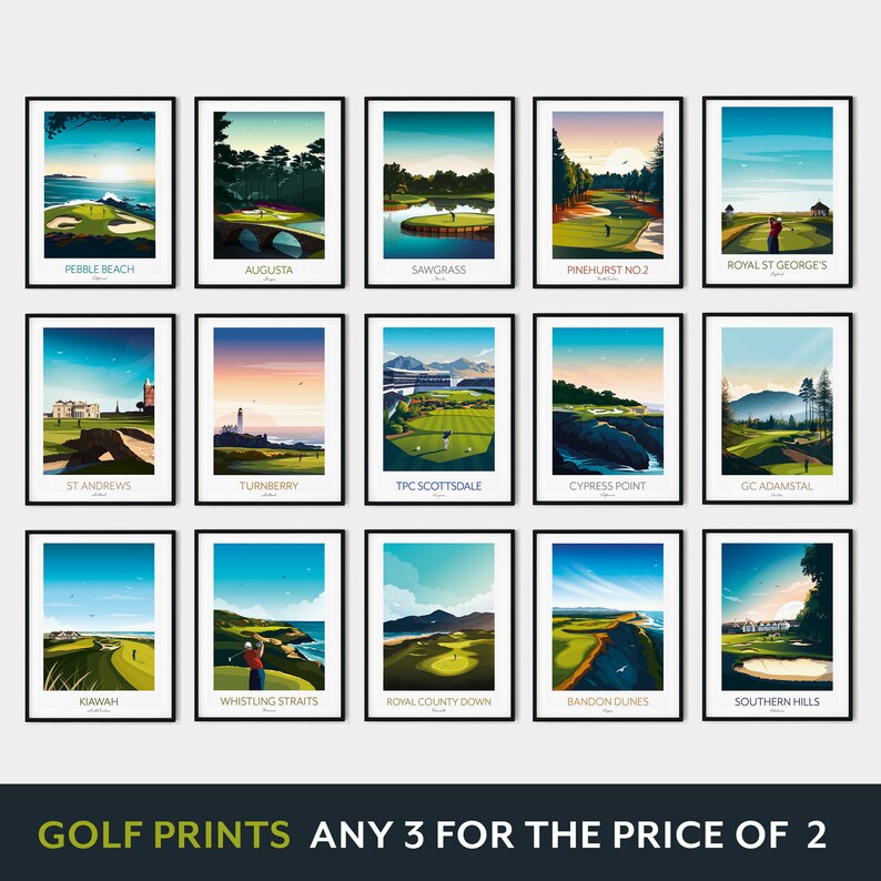 Augusta Golf Print The Masters, Golden Bell 12th Hole 画像 8