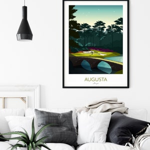 Augusta Golf Print The Masters, Golden Bell 12th Hole 画像 10