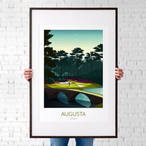 Augusta Golf Print The Masters, Golden Bell 12th Hole 画像 9