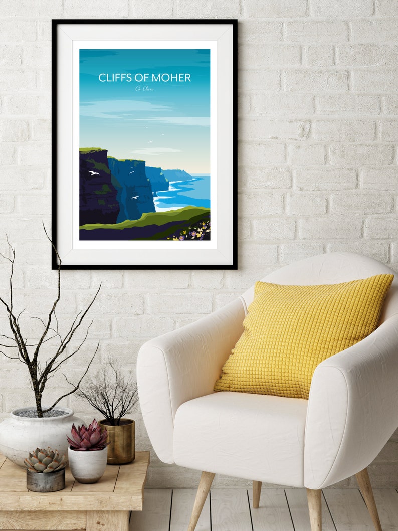 Ireland Art Print Cliffs of Moher Irish Print Ireland Etsy UK