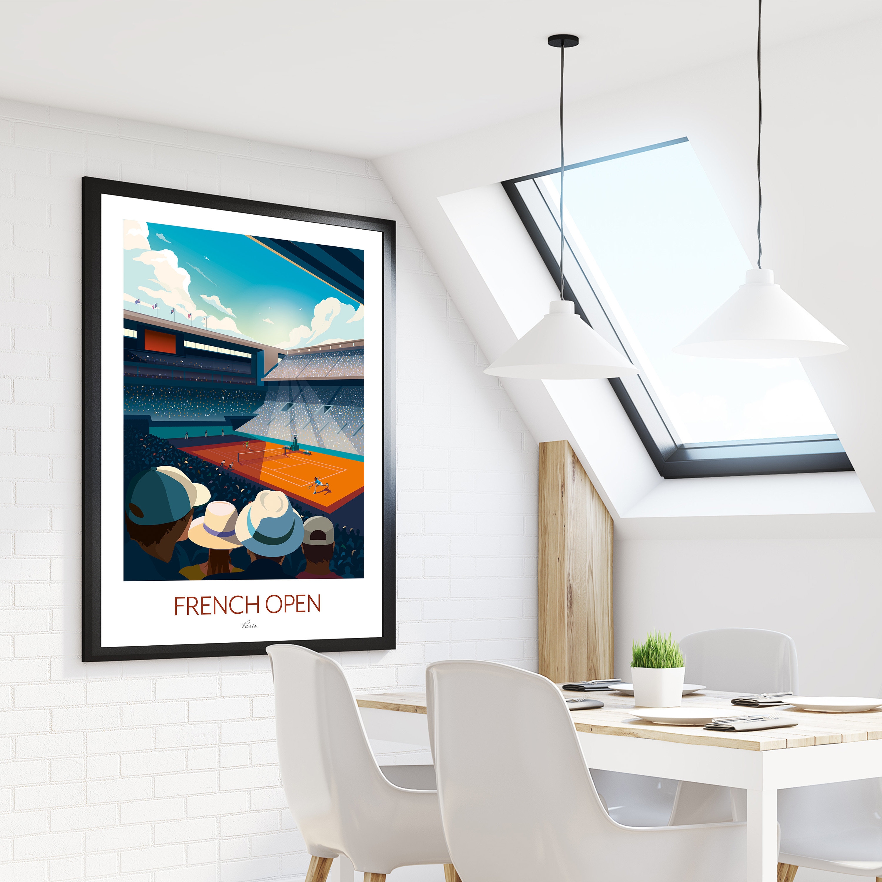ROLAND GARROS 2017 Poster 70×50cm (with frame) Good