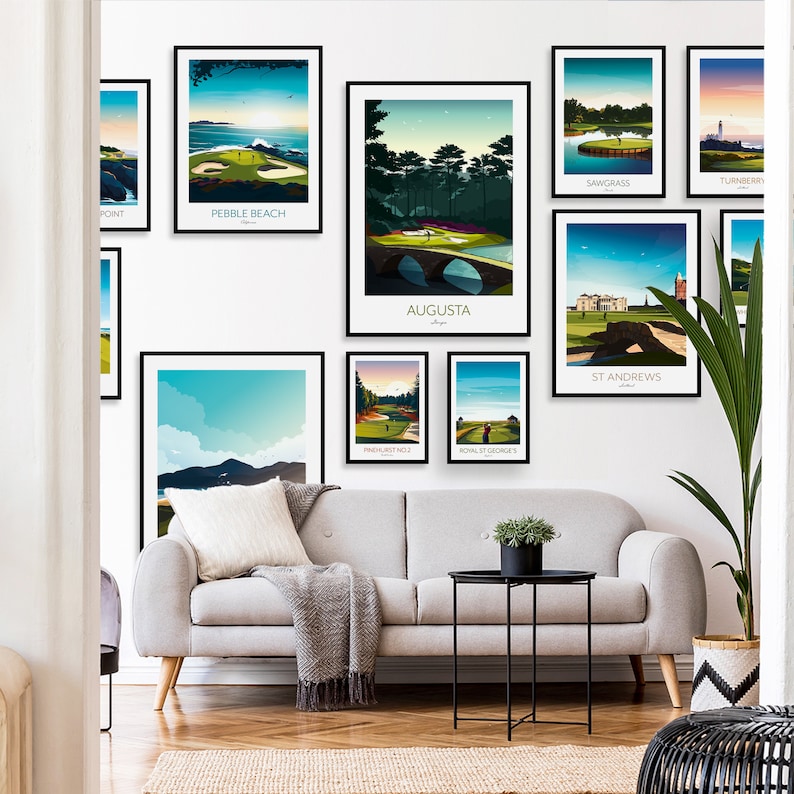 Golf Prints Any 3 for 2 Save Now Augusta, Pebble Beach, St Andrews, Sawgrass, Pinehurst, Kiawah, Bandon Dunes, TPC Scottsdale, Turnberry image 4