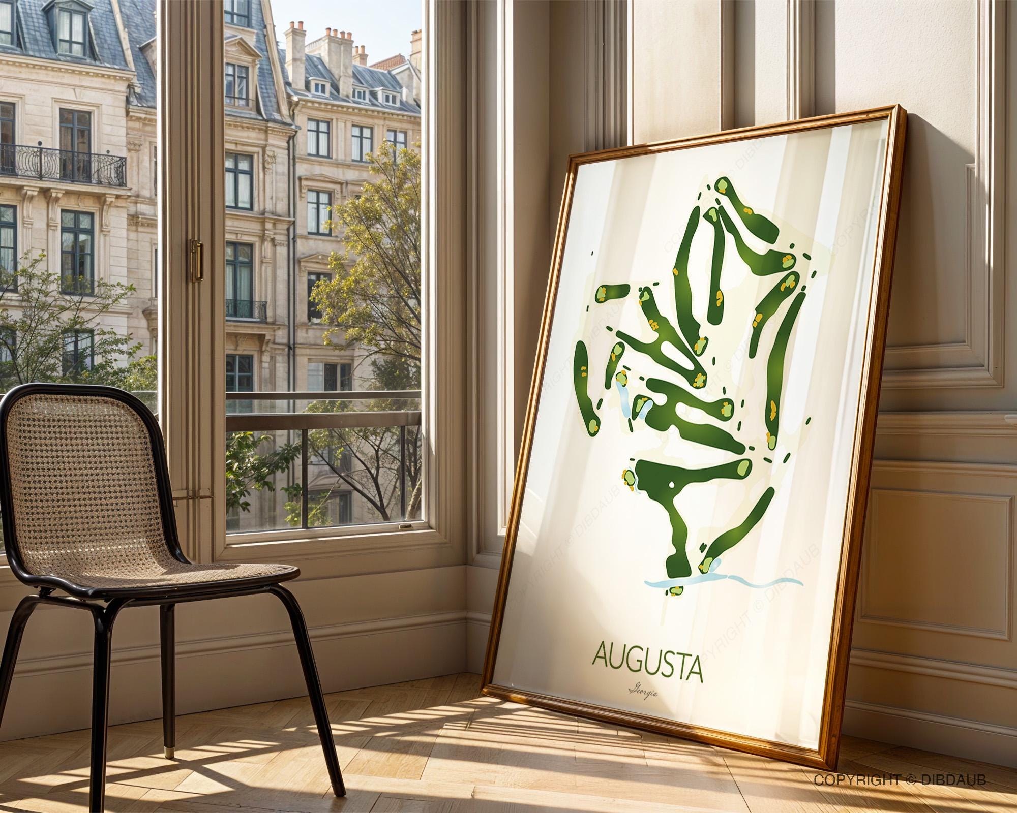 Augusta National Golf Course Map Print - Etsy