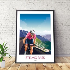 Cycling Print - Giro d'Italia, Stelvio Pass