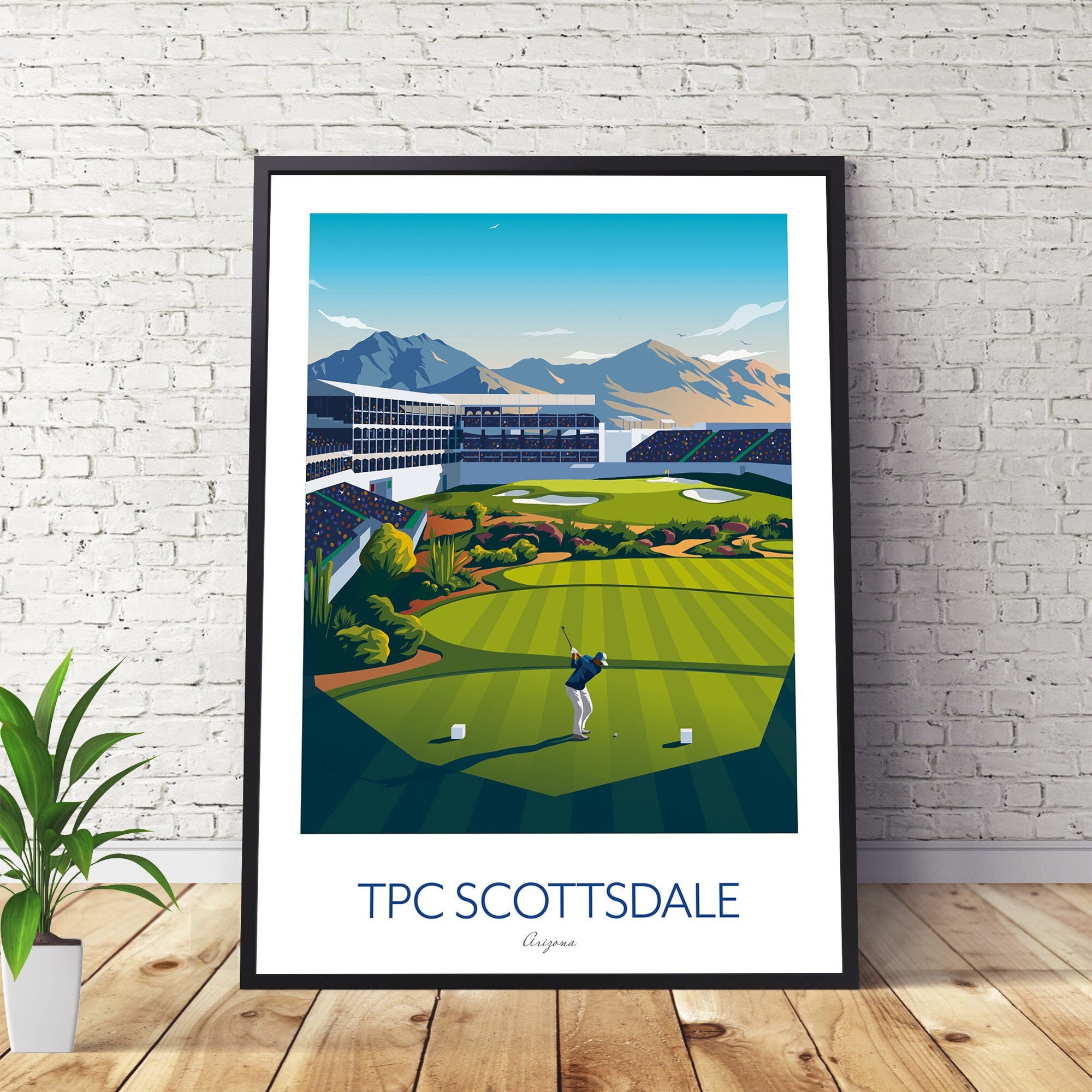 TPC Scottsdale Golf Print Arizona - WM Phoenix Open - Stadium