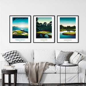 Golf Prints Any 3 for 2 Save Now Augusta, Pebble Beach, St Andrews, Sawgrass, Pinehurst, Kiawah, Bandon Dunes, TPC Scottsdale, Turnberry image 3