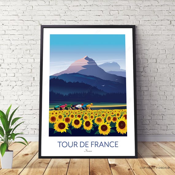 Tour De France Cycling Print