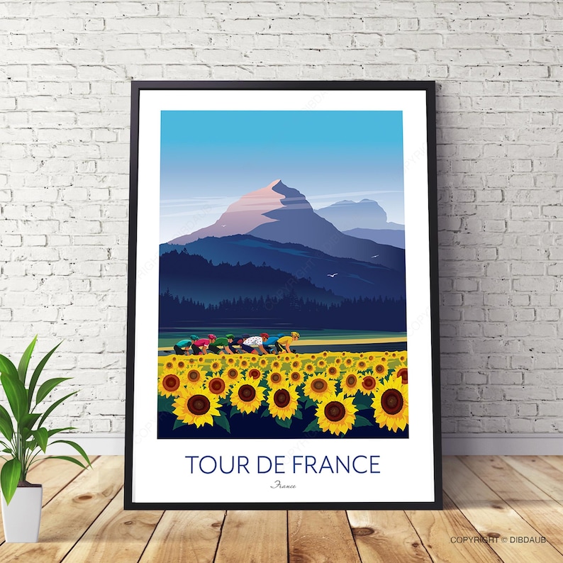 ツール・ド・フランス サイクリングプリント 画像 1