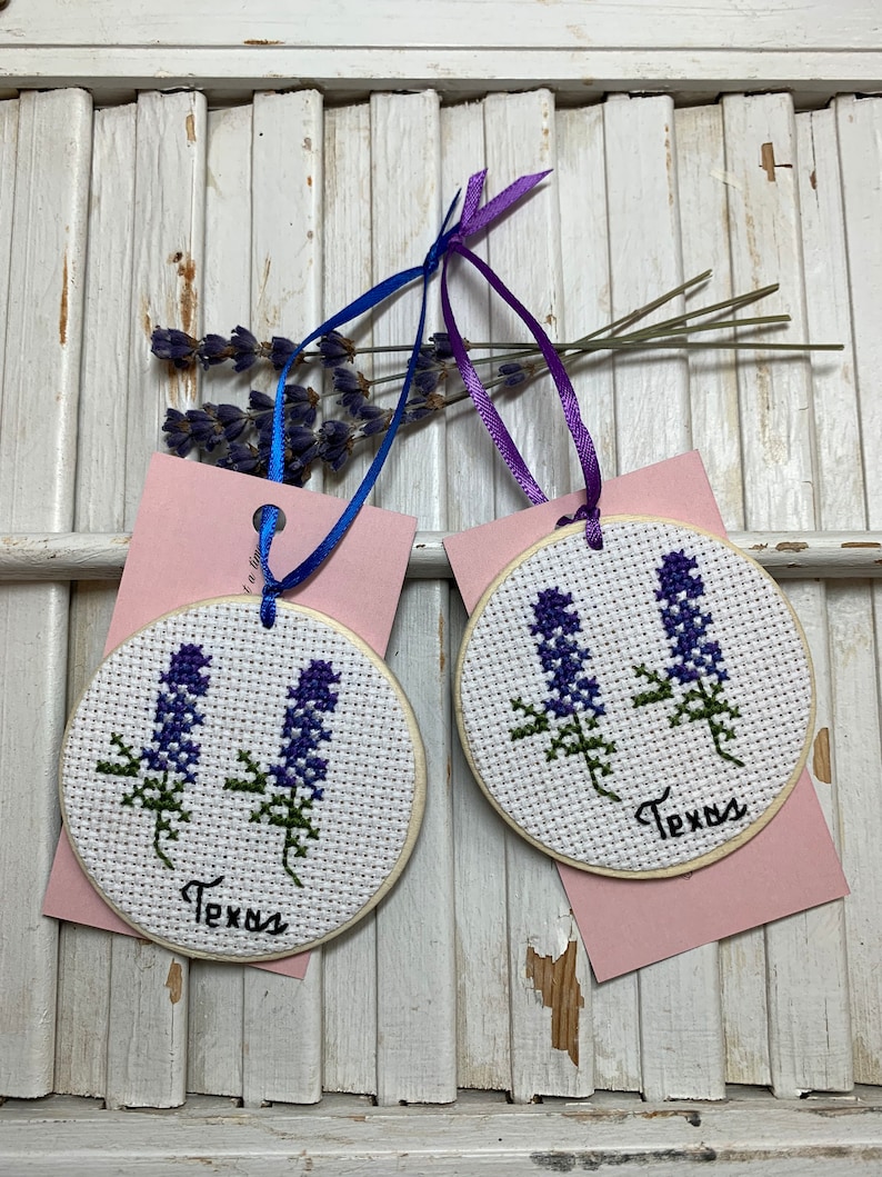 Texas bluebonnet seed christmas ornaments