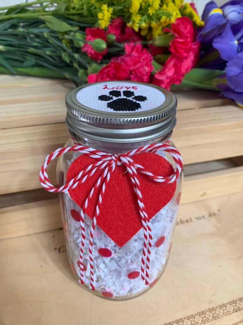 Puppy Love Mason Jar Dog Treat Mason Jar Mason Jar Decor Etsy