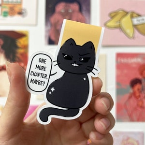 MAGNETIC BOOKMARK, Cat bookmark, unique bookmark, cute bookmark, black cat, book lover, bookworm gifts, bookmark, aesthetic bookmark, gifts