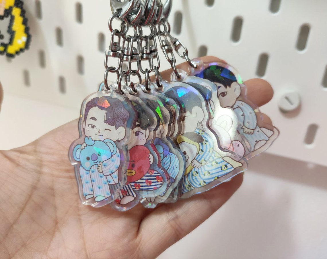 BTS KEYCHAINS bts Kpop bt21 BTS acrylic keychain bts Etsy