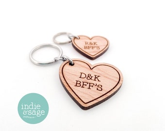 Valentines Gift, Valentines Gift For Her, Valentines Day, Couples Gift, Heart Keyring, Valentines, Gift for Him, Heart Candy, BFF Valentine