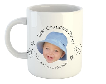 Mothers Day Gift Custom Photo Mug, Baby Face Mug, Mothers Day Present, Photo Mug, Nana Gift, Grandma Gift, Gifts for Grandma, Grandma Gift