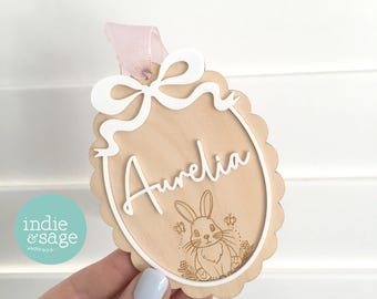 Easter Basket Name Tag | Easter Bunny Tag | Bunny Tag | Easter Basket |Easter Crate | Easter Gifts | Personalised Easter Name Tag | Easter