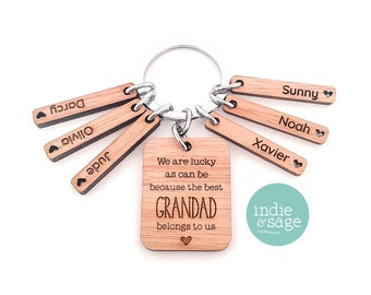 Personalized Grandad Gift, Grandad Gifts for Fathers Day, Fathers Day Gifts, Daddy, Grandpa, Grandad, Papa, Fathers Day Keyring, Dad Keyring