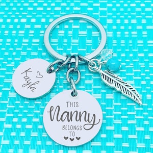 This Nana Belongs To Personalized Keyring Best Nana Best Nanny Best Grandma Nanny Gift Nana Gift Nanny Keyring Mothers Day Gift Personalised